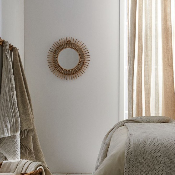 H&M Home Large Rattan Framed Mirror - Picture 6 of 6